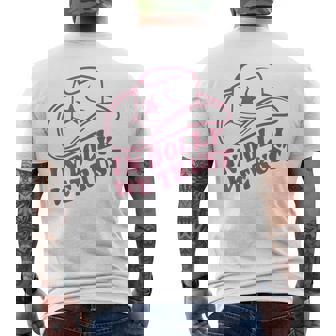 In Dolly We Trust Cute Pink Hat Outfit Fans Dolly Men's T-shirt Back Print | Seseable CA