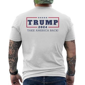 Donald Trump Take America Back 2024 Donald Trump 4Th Of July Men's T-shirt Back Print - Seseable