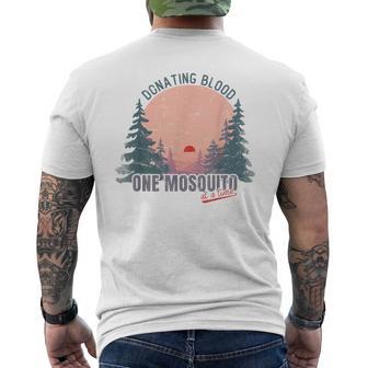 Donating Blood One Mosquito At A Time Camping Men's T-shirt Back Print - Monsterry