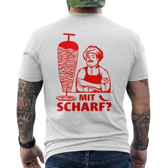 Doner Kebab Doner Shop With Scharf T-Shirt mit Rückendruck - Seseable
