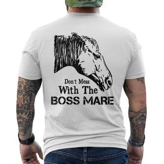 Don't Mess With The Boss Mare Men's T-shirt Back Print - Monsterry CA