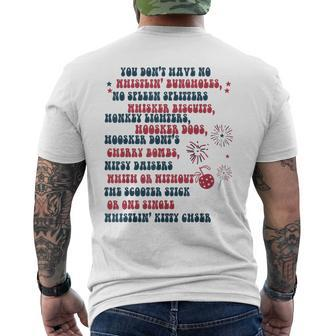 You Don't Have No Whistling Bungholes 4Th Of July Usa Flag Men's T-shirt Back Print - Monsterry DE