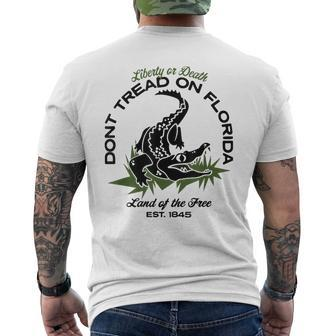 Dont Tread On Florida Liberty Or Death Land Of The Free Men's T-shirt Back Print - Monsterry UK