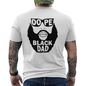 Dope Black Dad Beared Man Father's Day Mens Back Print T-shirt | Mazezy