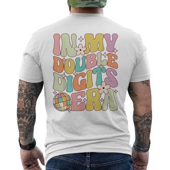 In My Double Digits Era Retro 10 Year Old 10Th Birthday Men's T-shirt Back Print - Monsterry