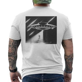 Down Ufo Bad Alien Men's T-shirt Back Print - Monsterry CA