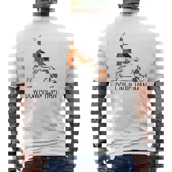 Downward Human Women's Dog Yoga Men's T-shirt Back Print - Thegiftio UK