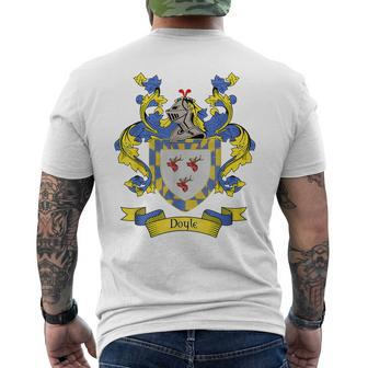 Doyle Coat Of Arms Doyle Surname Family Crest Mens Back Print T-shirt - Thegiftio UK