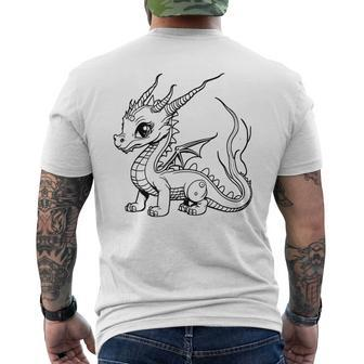 Dragon Ausmalen Und Selbst Bemalen Paint T-Shirt mit Rückendruck - Seseable