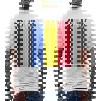 Drapeau Roumanie T-shirt imprimé au dos - Cadeauxyz
