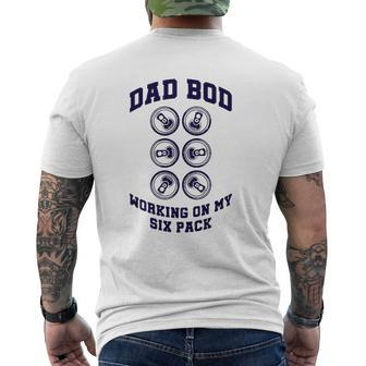 Drinking Father's Day Beer Can Dad Bod Working On My Six Pack Mens Back Print T-shirt | Mazezy DE