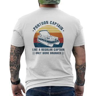 Drunk Captain Grandpa Dad Mens Back Print T-shirt | Mazezy AU