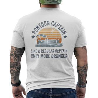 Drunk Captain Grandpa Dad Mens Back Print T-shirt | Mazezy CA