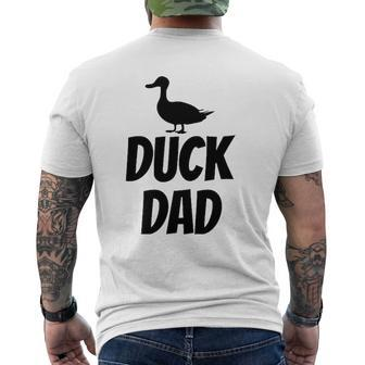 Duck Dad Cute Duck Pe Black Mens Back Print T-shirt | Mazezy