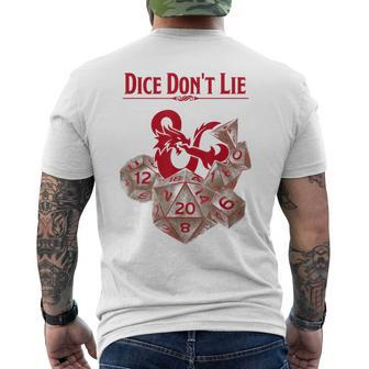 Dungeons & Dragons Red Dice Don't Lie Men's T-shirt Back Print - Monsterry