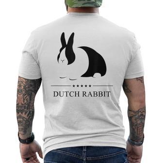 Dutch Rabbit Black Silhouette Men's T-shirt Back Print - Monsterry UK