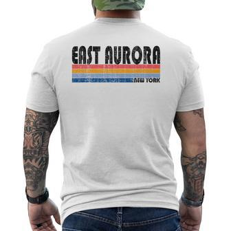 East Aurora Ny Hometown Pride Retro 70S 80S Style Men's T-shirt Back Print - Monsterry UK