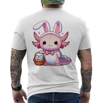 Easter Axolotl Bunny Ears Eggs Men's T-shirt Back Print - Thegiftio UK