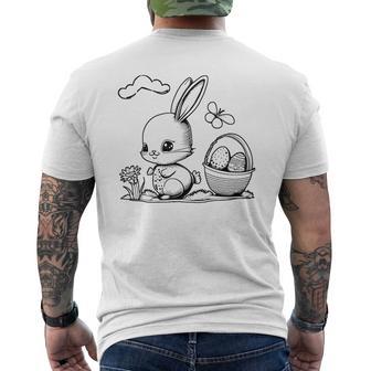 Easter Bunny Ausmalen Und Selbst Bemalen T-Shirt mit Rückendruck - Geschenkecke