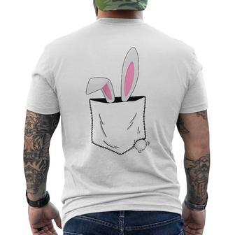 Easter Bunny Ears In Pocket Easter Outfit For Easter Men's T-shirt Back Print - Seseable