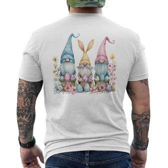 Easter Three Gnome Easter Lover Men's T-shirt Back Print - Seseable