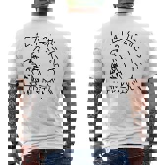 Eat Cheese And Sin Men's T-shirt Back Print - Thegiftio