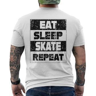Eat Sleep Skate Repeat T-Shirt mit Rückendruck - Seseable