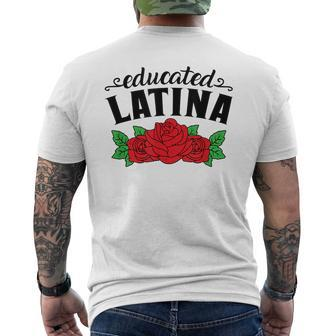Educated Latina Graduate Latina Graduation Day Grad Mexicana Men's T-shirt Back Print - Monsterry AU