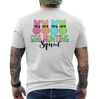 Egg Hunting Squad Cute Bunny Rabbit Lover Happy Easter Day Men's T-shirt Back Print | Mazezy