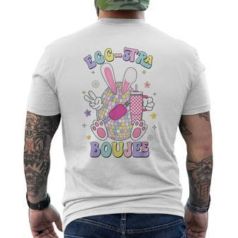 Egg-Stra Boujee Happy Easter Day Disco Easter Bunny Belt Bag Men's T-shirt Back Print - Monsterry DE