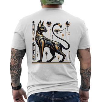 Egyptian Cat Eye Of Ra Vintage Symbol Ancient Egypt Men's T-shirt Back Print - Monsterry UK