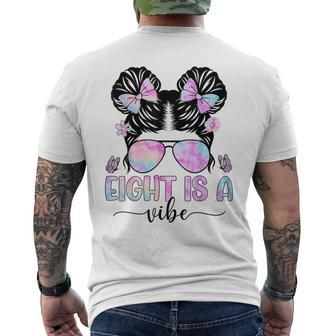 Eight Is A Vibe 8 Year Old Girls 8Th Birthday Men's T-shirt Back Print - Seseable