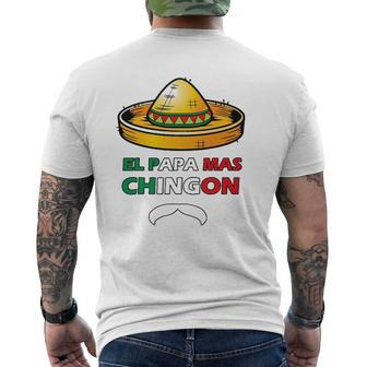 El Papa Mas Chingon Spanish Father's Day Mens Back Print T-shirt | Mazezy