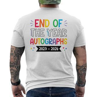 End Of The Year Autographs 20232024 Last Day Of School Men's T-shirt Back Print - Monsterry DE