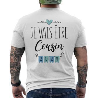 Enfant Annonce Grossesse Futur Cousin Bébé Jeais Être Cousin 2024 T-shirt imprimé au dos - Cadeauxyz