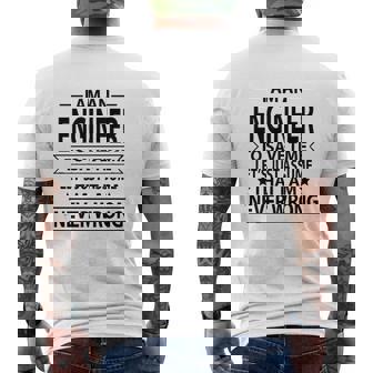 I Am An Engineer To Save Time Lets Just Assume That I Am Never Wrong Mens Back Print T-shirt - Thegiftio UK