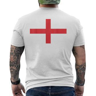 England 2021 Flag Love Soccer Football Fans Support Men's T-shirt Back Print - Seseable