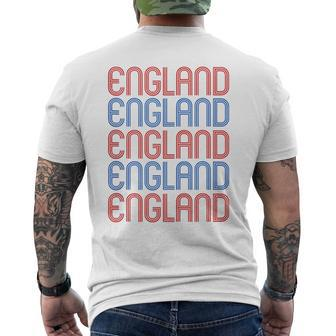 England 24 English Retro Sports Fans 2024 Vintage Classic Men's T-shirt Back Print - Monsterry