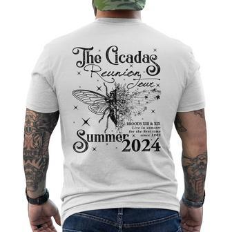 Entomology Cicada Lover Cicada Reunion Us Tour 2024 Men's T-shirt Back Print - Monsterry UK