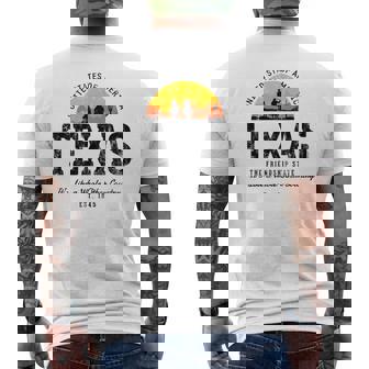 États Unis Style Rétrointage Texas T-shirt imprimé au dos - Cadeauxyz