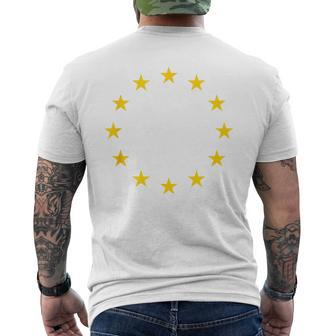 Eu Flag Europe Flag European Union Men's T-shirt Back Print - Thegiftio UK