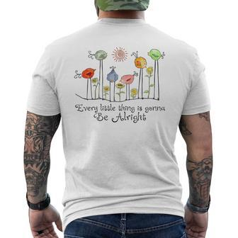 Every Little Thing Is Gonna Be Alright Bird And Sunflower Men's T-shirt Back Print - Monsterry