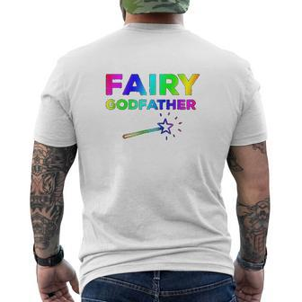 Fairy Godfather Lgbt Best Christmas For Dad Mens Back Print T-shirt - Thegiftio UK