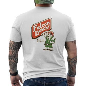 Falcon Lunch Mens Back Print T-shirt - Thegiftio UK