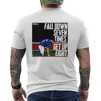 Fall Down Seven Times Get Up Eight 2022 Kevin Pillar Mens Back Print T-shirt - Thegiftio UK