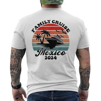Family Cruise Mexico 2024 Family Matching Couple Men's T-shirt Back Print | Mazezy