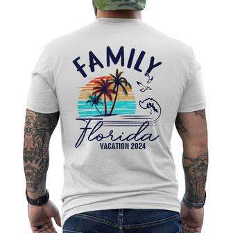 Family Florida Vacation 2024 Matching Group Family Men's T-shirt Back Print - Seseable