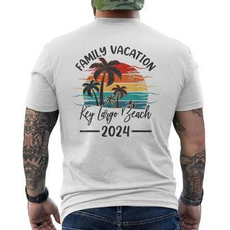 Family Vacation 2024 Vintage Florida Key Largo Beach Men's T-shirt Back Print | Mazezy DE