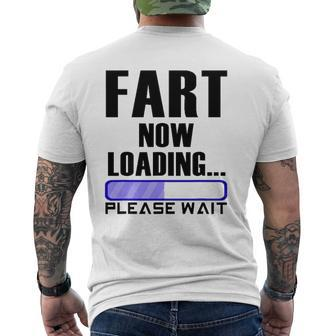 Fart Now Loading Tee For Men Dad Joke Mens Back Print T-shirt | Mazezy