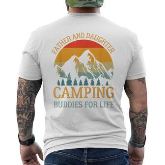 Father And Daughter Camping Buddies For Life For Dad Men's T-shirt Back Print - Monsterry